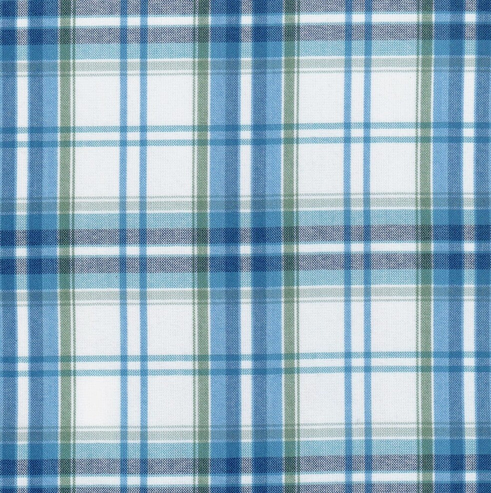 Tela escocés polidacron azul y verde con cuadros; ideal para uniformes escolares e institucionales, SchoolLine