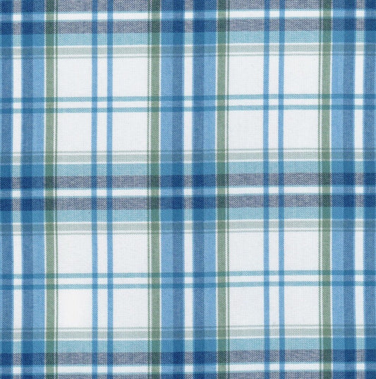 Tela escocés polidacron azul y verde con cuadros; ideal para uniformes escolares e institucionales, SchoolLine