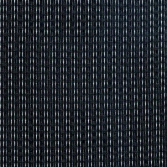 Tela escocesa polidacron azul marino con finas rayas blancas, ideal para uniformes escolares; SchoolLine.