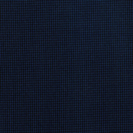 Tela para uniforme polidacron escocés azul marino con cuadritos, ideal para uniformes escolares e institucionales.