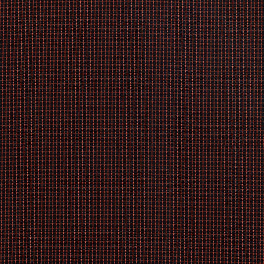 Tela SchoolLine polidacron escocés roja sobre negro; tela de cuadros pequeños para uniformes escolares e institucionales