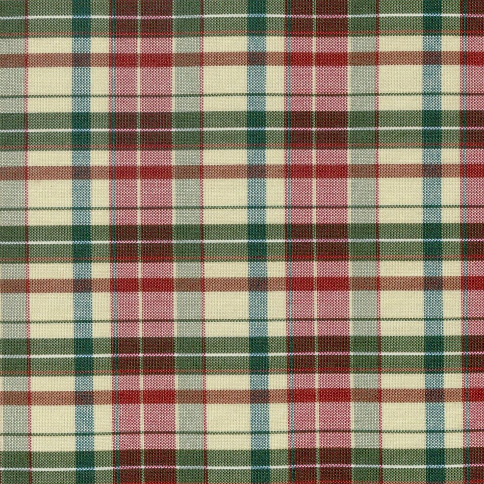 Tela para uniforme polidacron escocés: cuadro tartán verde, rojo y beige; ideal para uniformes escolares e institucionales SchoolLine