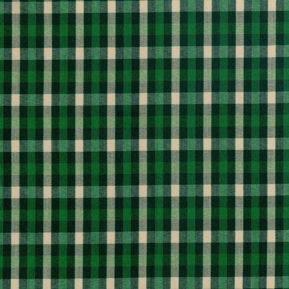Tela para uniforme escocés verde, negro y blanco en diseño tartán de polidacron, SchoolLine, ideal para uniformes escolares.
