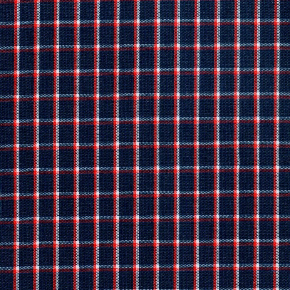 Tela para uniforme polidacron escocés azul y rojo de SchoolLine; tela a cuadros navy, ideal para uniformes escolares e institucionales