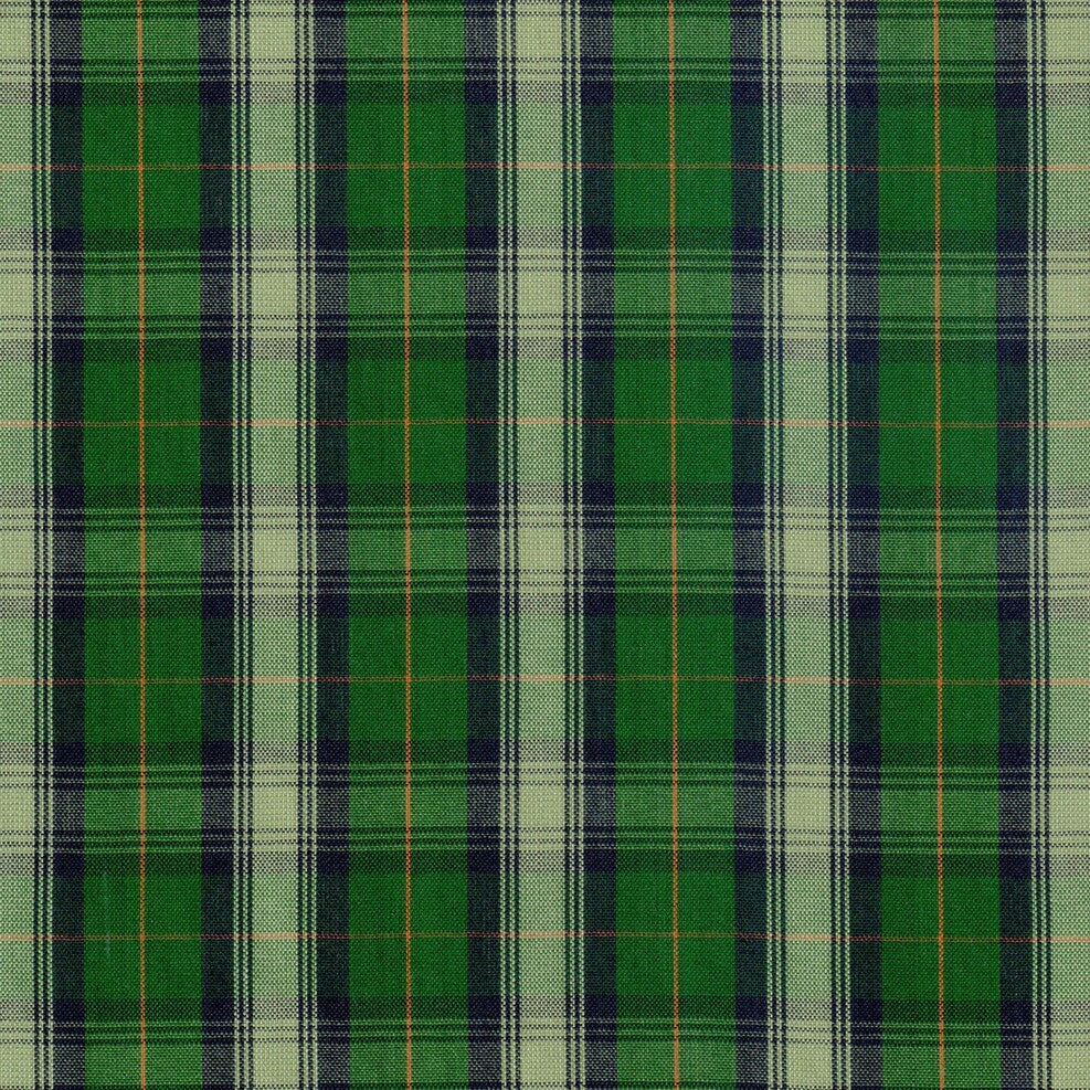 Tela para uniforme polidacron escocés verde dominante con beige y líneas oscuras, de SchoolLine, ideal para uniformes escolares.