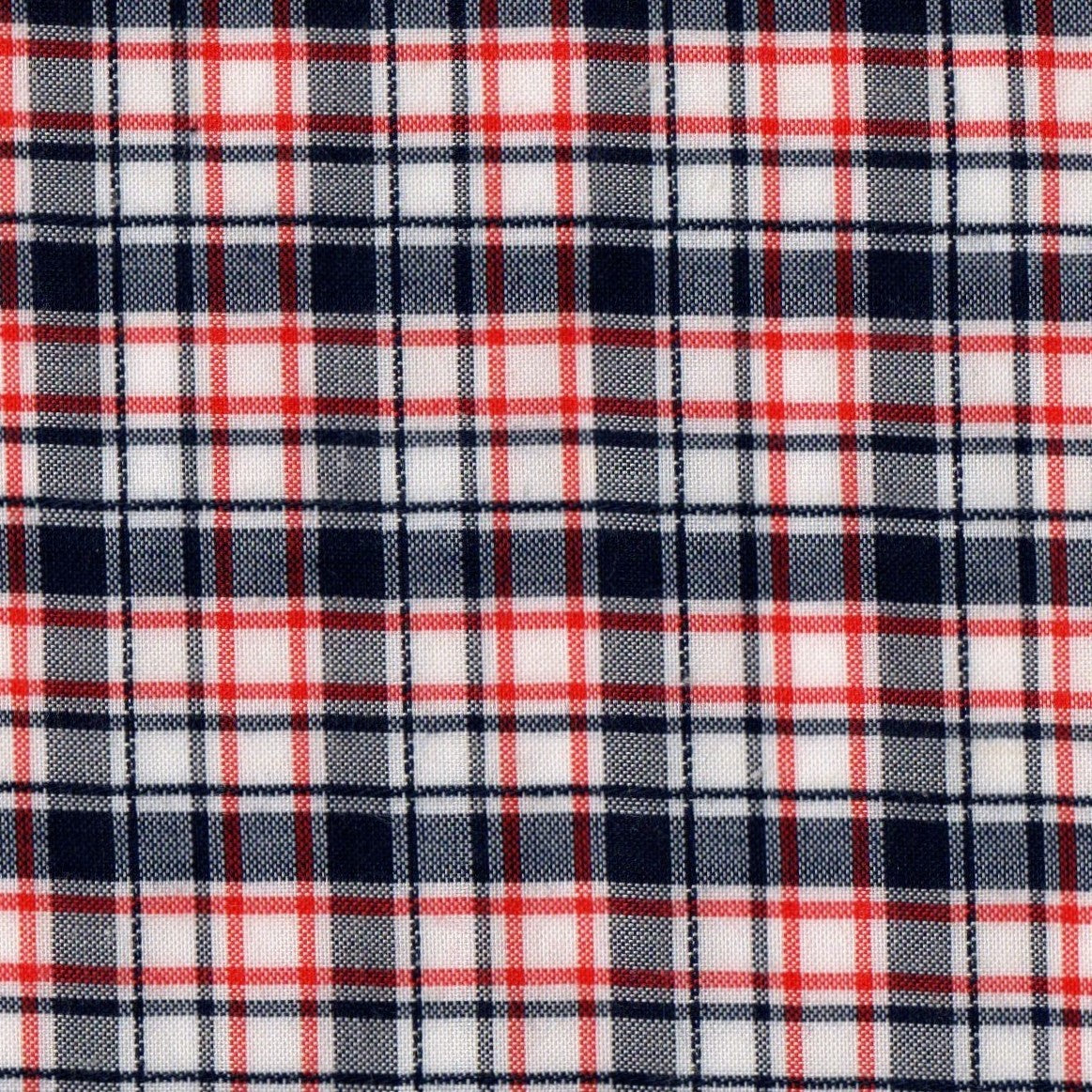 Tela para uniforme polidacron escocés de SchoolLine, tela a cuadros azul marino, rojo y blanco, ideal para uniformes escolares e institucionales.