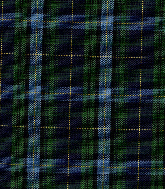 Tela escocés azul marino y verde con cuadros; ideal para uniformes escolares e institucionales SchoolLine.