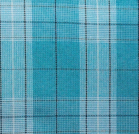 Tela polidacron escocés azul turquesa a cuadros, ideal para uniformes escolares e institucionales SchoolLine