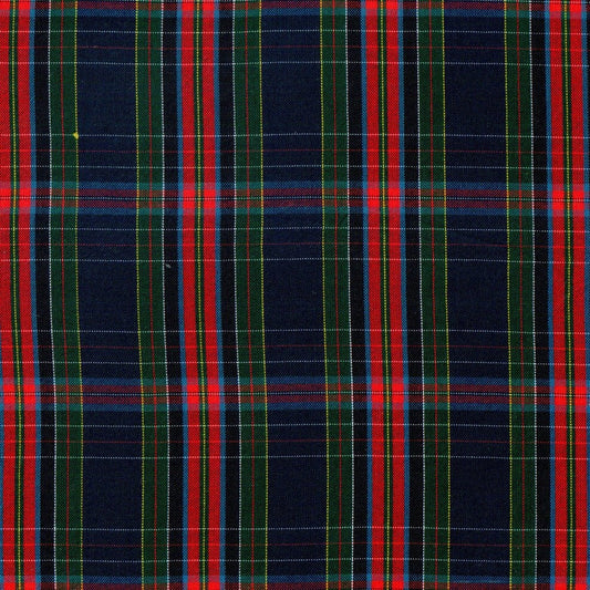Tela polidacron escocés azul marino con rayas rojas y verdes; para uniformes escolares SchoolLine