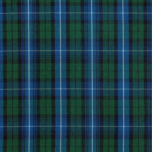 Tela Uniline escocés en cuadros verde y azul con líneas blancas, ideal para uniformes escolares e institucionales SchoolLine.