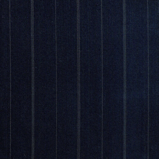 Tela azul con rayas blancas para uniforme