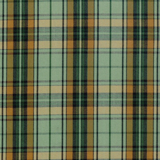 Tela escocesa en color verde oliva, con cafe y negro para uniformes