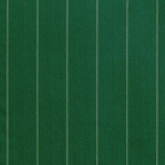 Tela verde para uniforme con lineas decorativas en blanco y amarillo