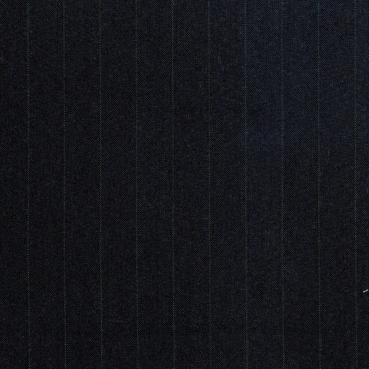 Tela en color negro con lineas de hilo verde para uniforme