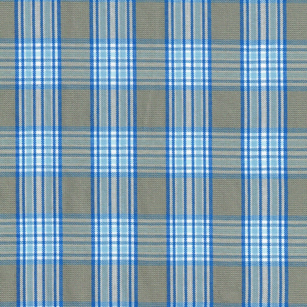 Tela con diseño clasico escoces en colores azules y gris para uniformes