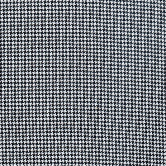 Tela Dacron gallineto diagonal, blanco y negro; tela para uniformes escolares e institucionales, SchoolLine.