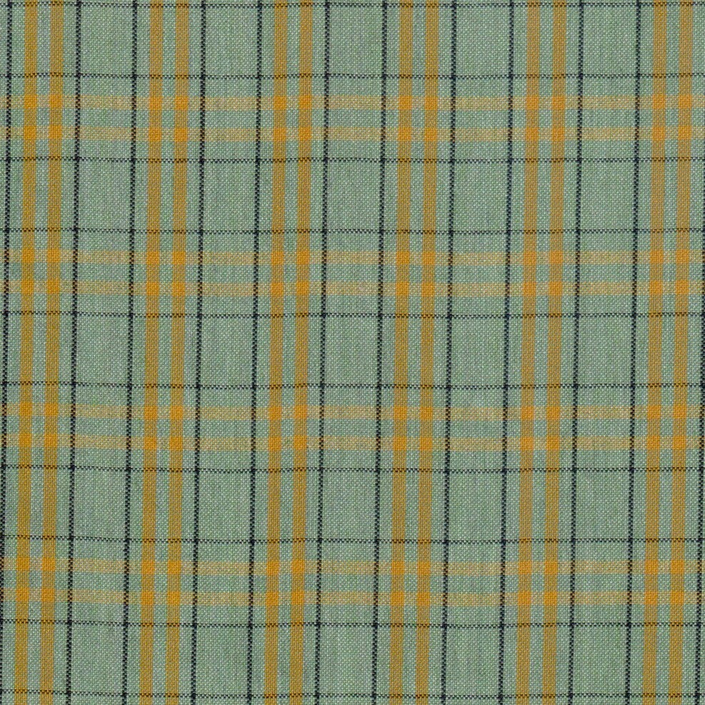 SchoolLine tela jaspeada verde claro con líneas amarillas y negras, ideal para uniformes escolares e institucionales.