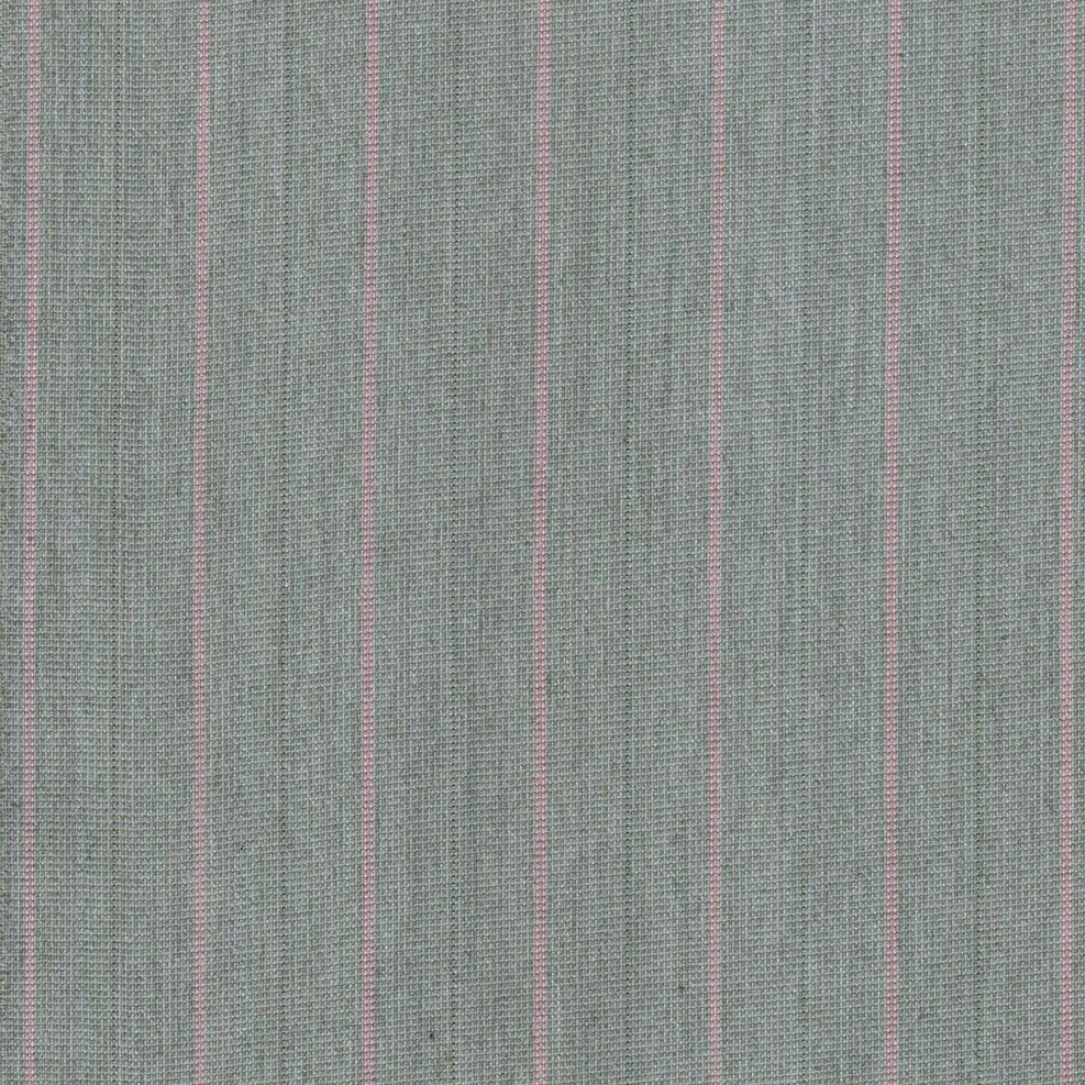 Tela SchoolLine lino jaspeado gris con líneas rosadas, ideal para uniformes escolares e institucionales