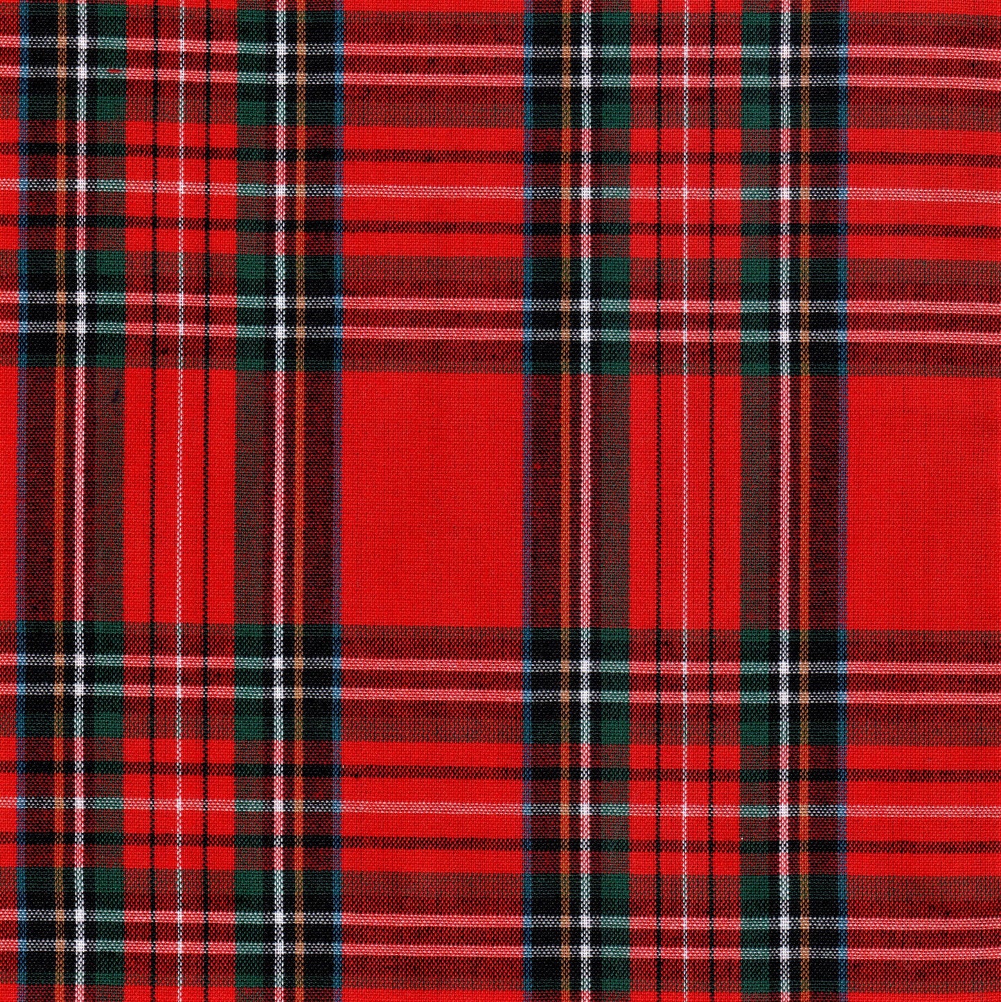 Tela SchoolLine 13002002 Dacron en rojo dominante con negro y franjas a cuadros; uso en uniformes escolares e institucionales.