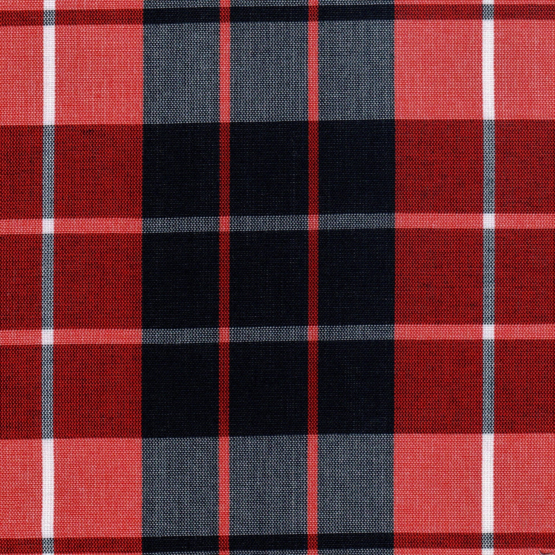 Tela 13002012 Dacron uniforme de SchoolLine, plaid rojo y azul, ideal para uniformes escolares.