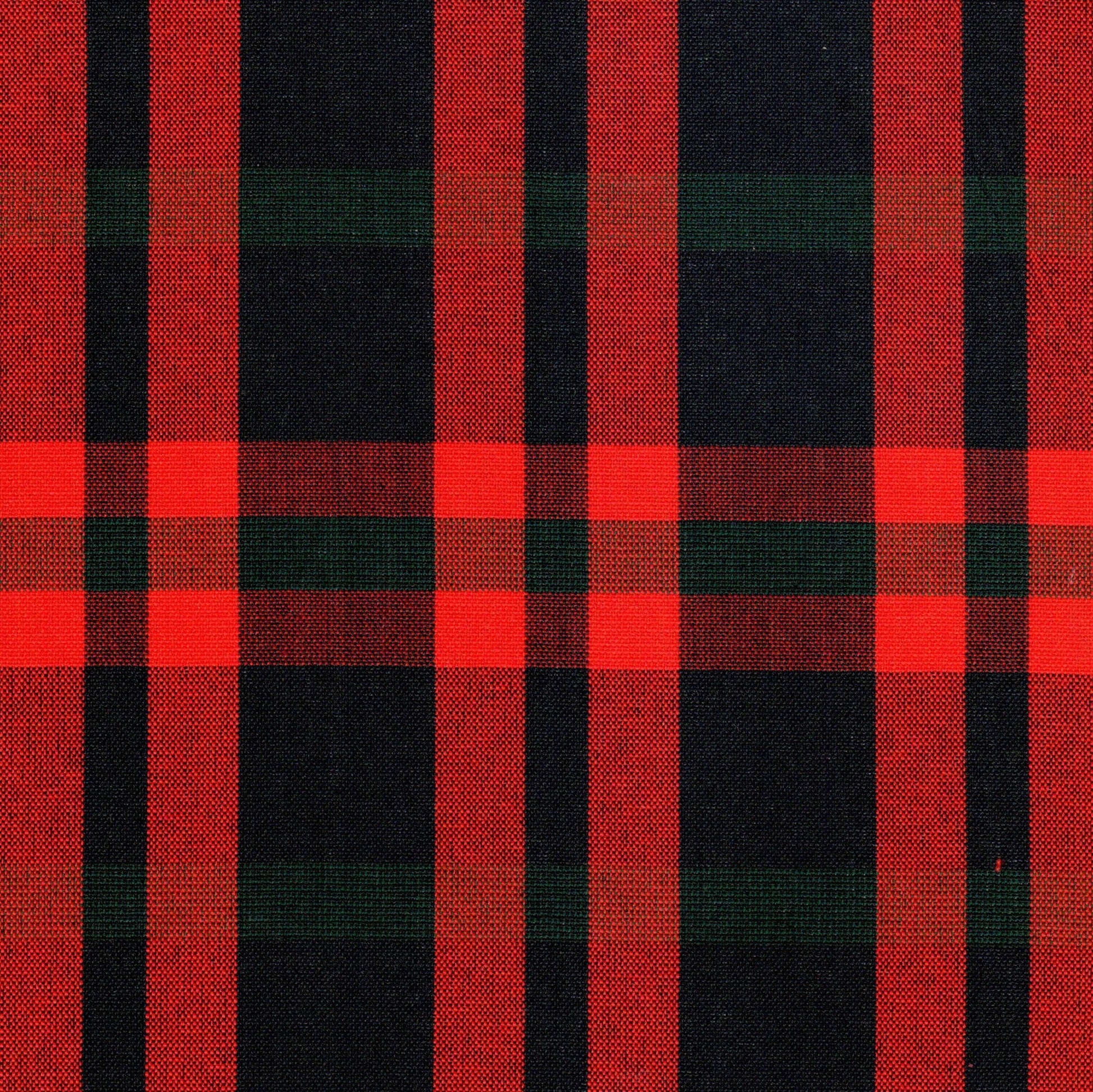 Tela para uniformes SchoolLine 13002013 Dacron, tela a cuadros rojo y negro, ideal para uniformes escolares e institucionales.