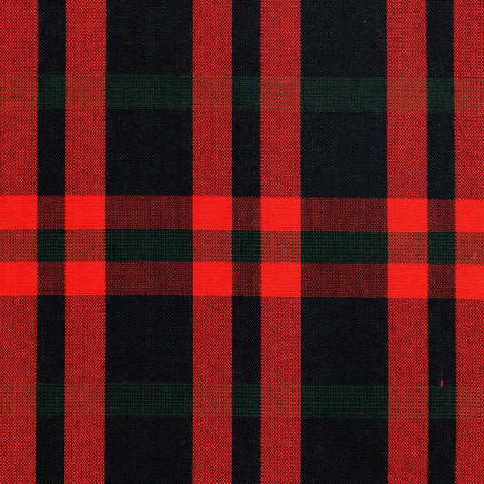 Tela para uniformes SchoolLine 13002013 Dacron, tela a cuadros rojo y negro, ideal para uniformes escolares e institucionales.