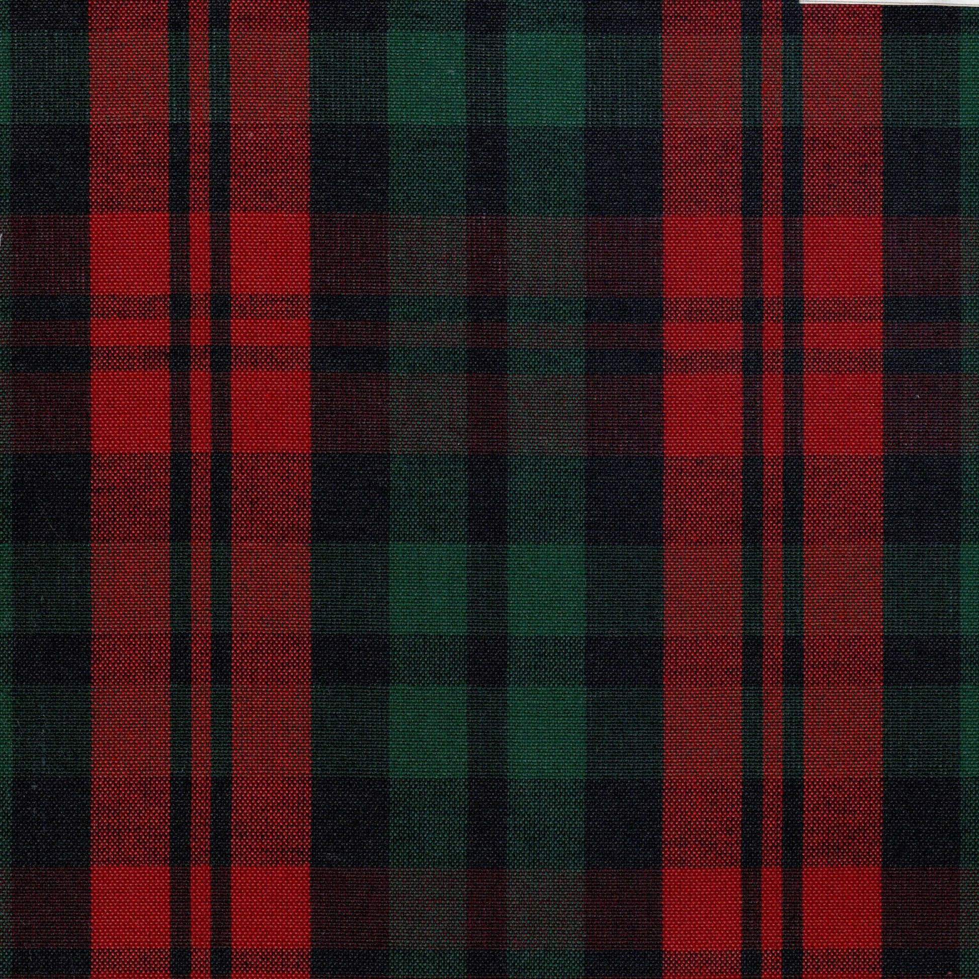 Tela de tartán SchoolLine 13002019 Dacron en rojo, verde y negro, ideal para uniformes escolares e institucionales.