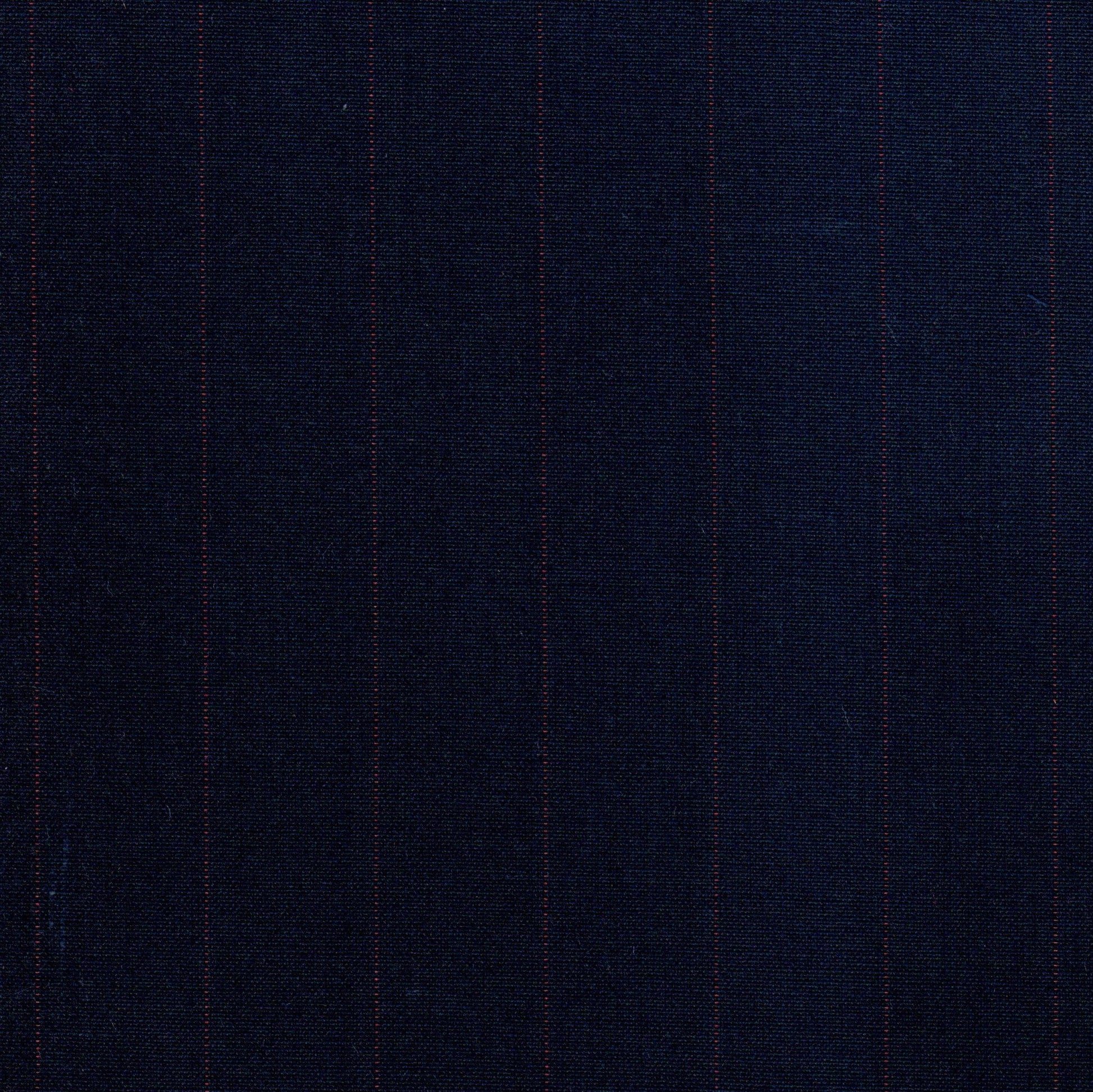 Tela azul marino con finas rayas rojas, Dacron para uniformes escolares e institucionales SchoolLine