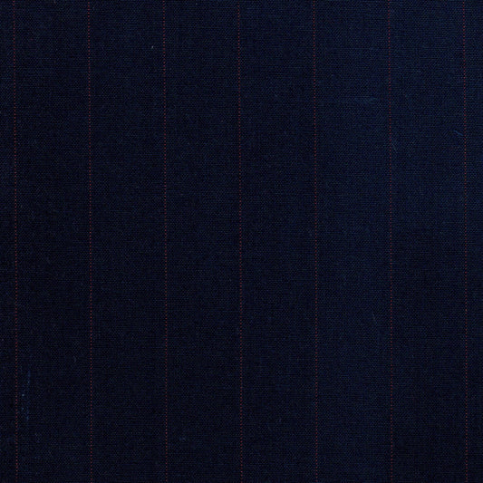 Tela azul marino con finas rayas rojas, Dacron para uniformes escolares e institucionales SchoolLine