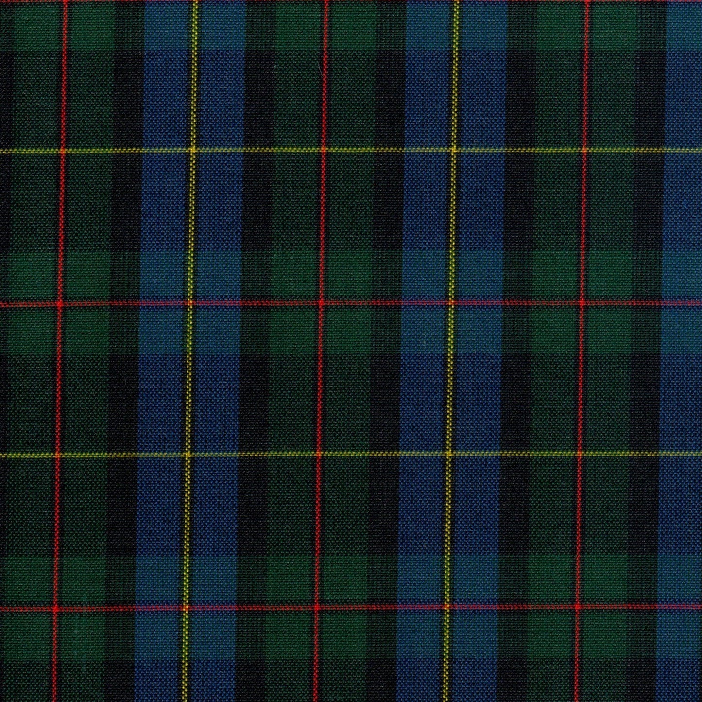 Tela de tartán verde y azul con líneas rojas y amarillas; ideal para uniformes escolares e institucionales SchoolLine