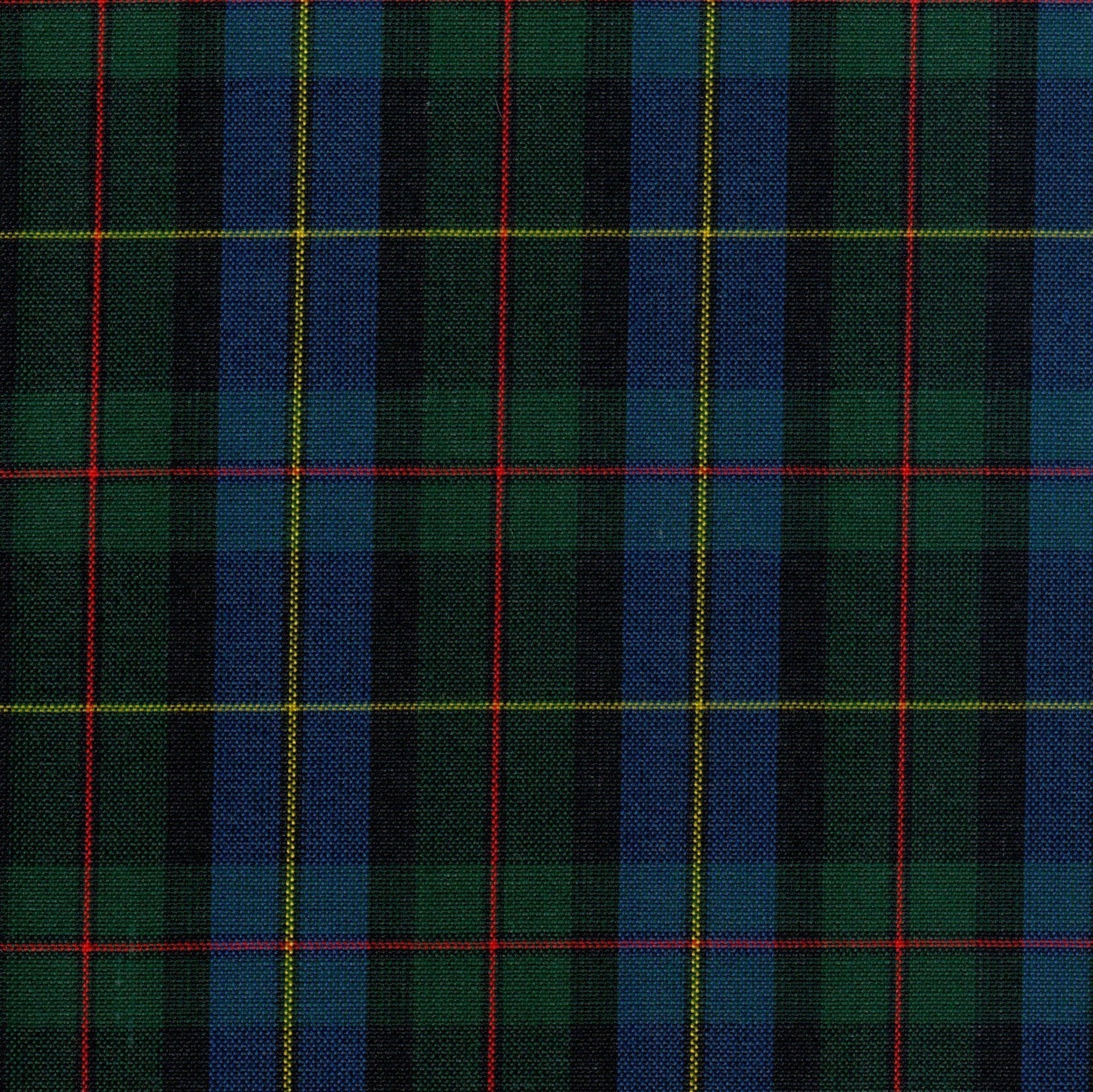 Tela de tartán verde y azul con líneas rojas y amarillas; ideal para uniformes escolares e institucionales SchoolLine