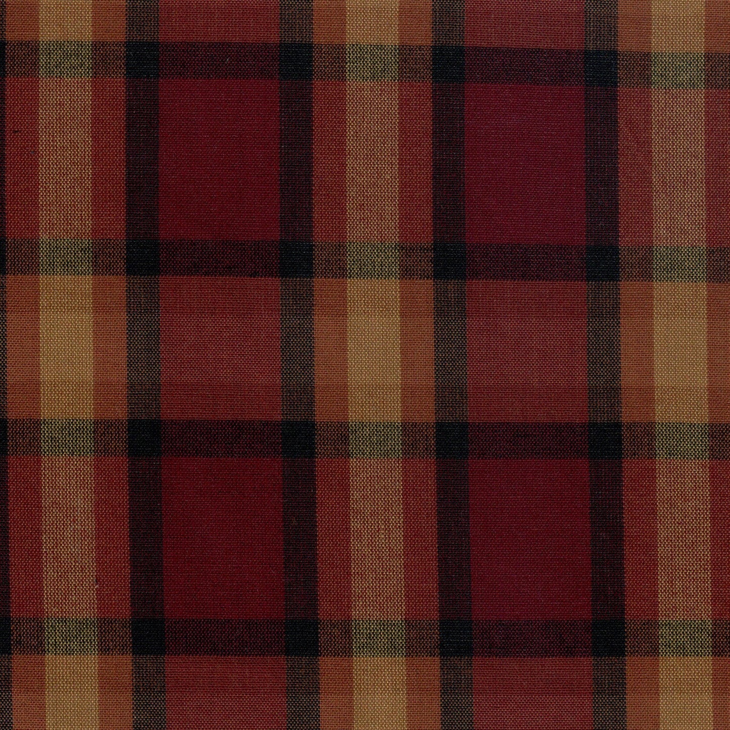 Tela 13002023 Dacron de SchoolLine, tejido a cuadros rojo, negro y beige, para uniformes escolares e institucionales