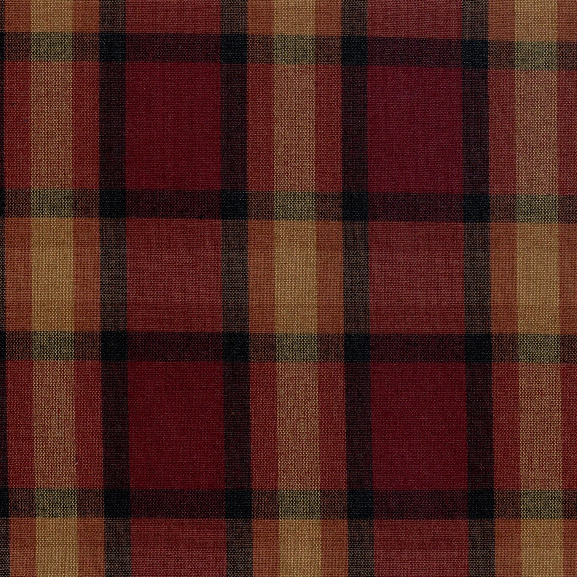 Tela 13002023 Dacron de SchoolLine, tejido a cuadros rojo, negro y beige, para uniformes escolares e institucionales