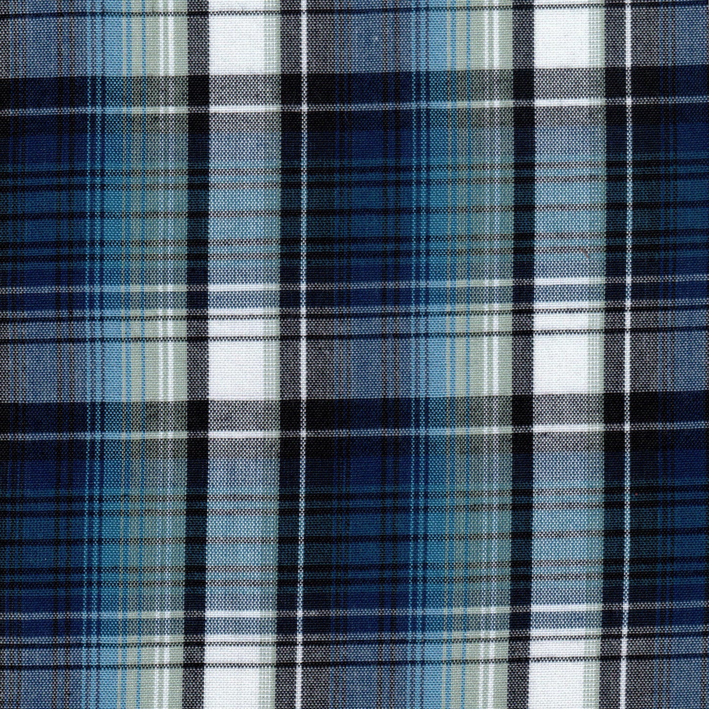 Tela Dacron SchoolLine en tartán azul y gris, ideal para uniformes escolares e institucionales.