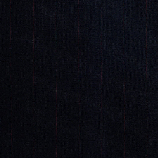 Tela azul marino con rayas rojas, Dacron para uniformes escolares de SchoolLine