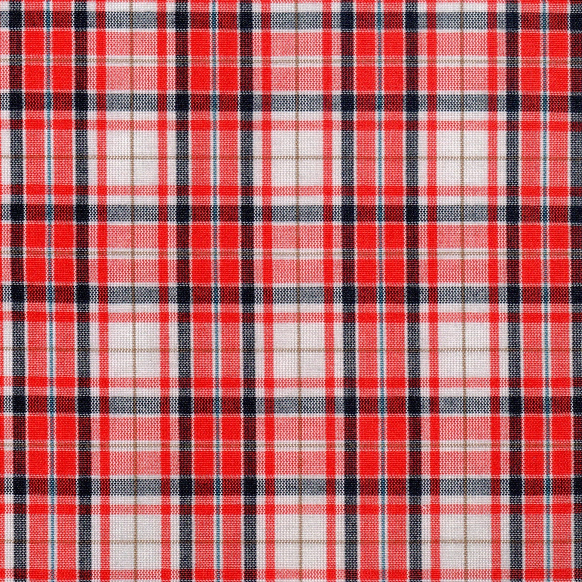 Tela SchoolLine 13002058 Dacron uniforme, tejido rojo intenso a cuadros tartán