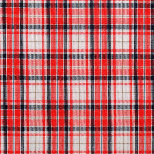 Tela SchoolLine 13002058 Dacron uniforme, tejido rojo intenso a cuadros tartán