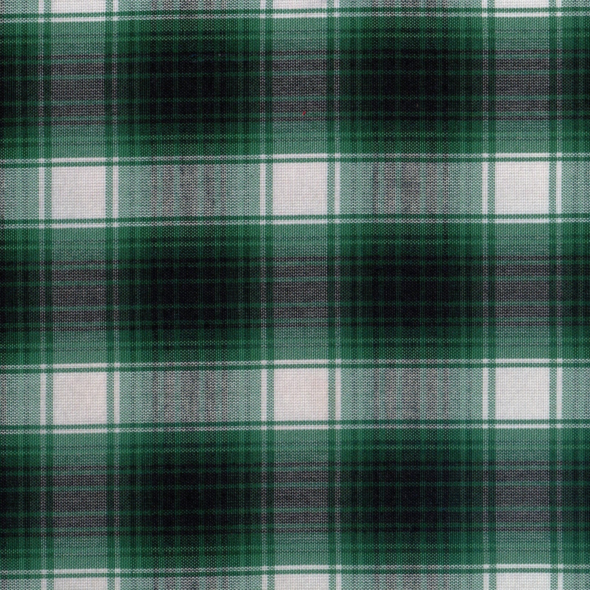 Tela verde a cuadros tartán con Dacron de SchoolLine; ideal para uniformes escolares e institucionales.