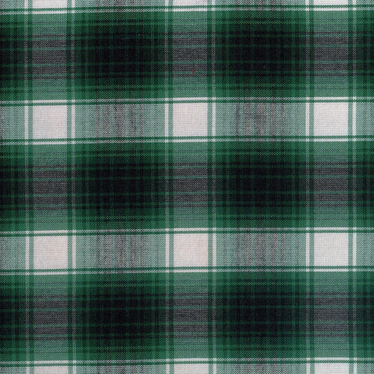 Tela verde a cuadros tartán con Dacron de SchoolLine; ideal para uniformes escolares e institucionales.