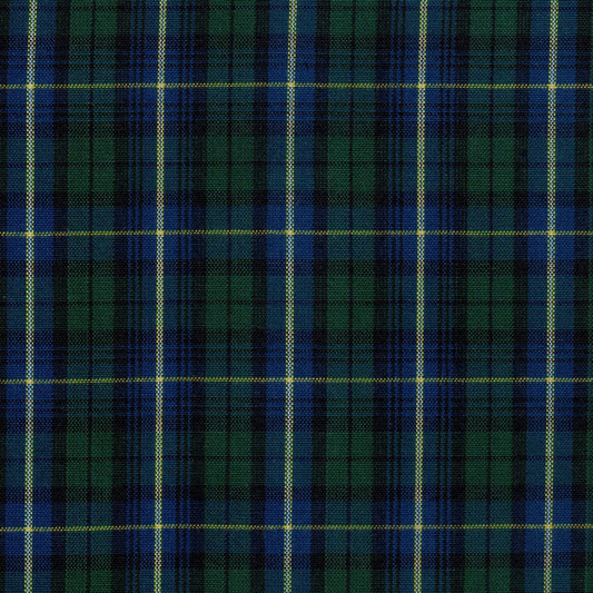 Tela 13002092 Dacron SchoolLine; tejido azul con verde en tartán, ideal para uniformes escolares e institucionales