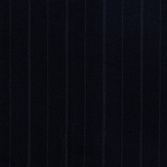 Tela azul marino con rayas finas, 13002099 Dacron SchoolLine, para uniformes escolares e institucionales.