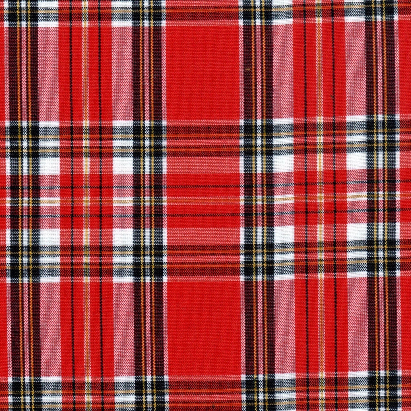 Tela Dacron SchoolLine 13002103 en diseño plaid rojo con rayas negras y blancas, ideal para uniformes escolares.