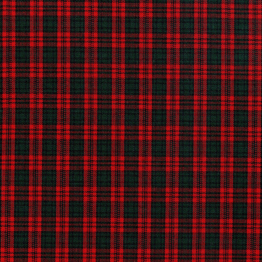 Tela tartán roja y negra Dacron para uniformes escolares e institucionales, SchoolLine 13002104.