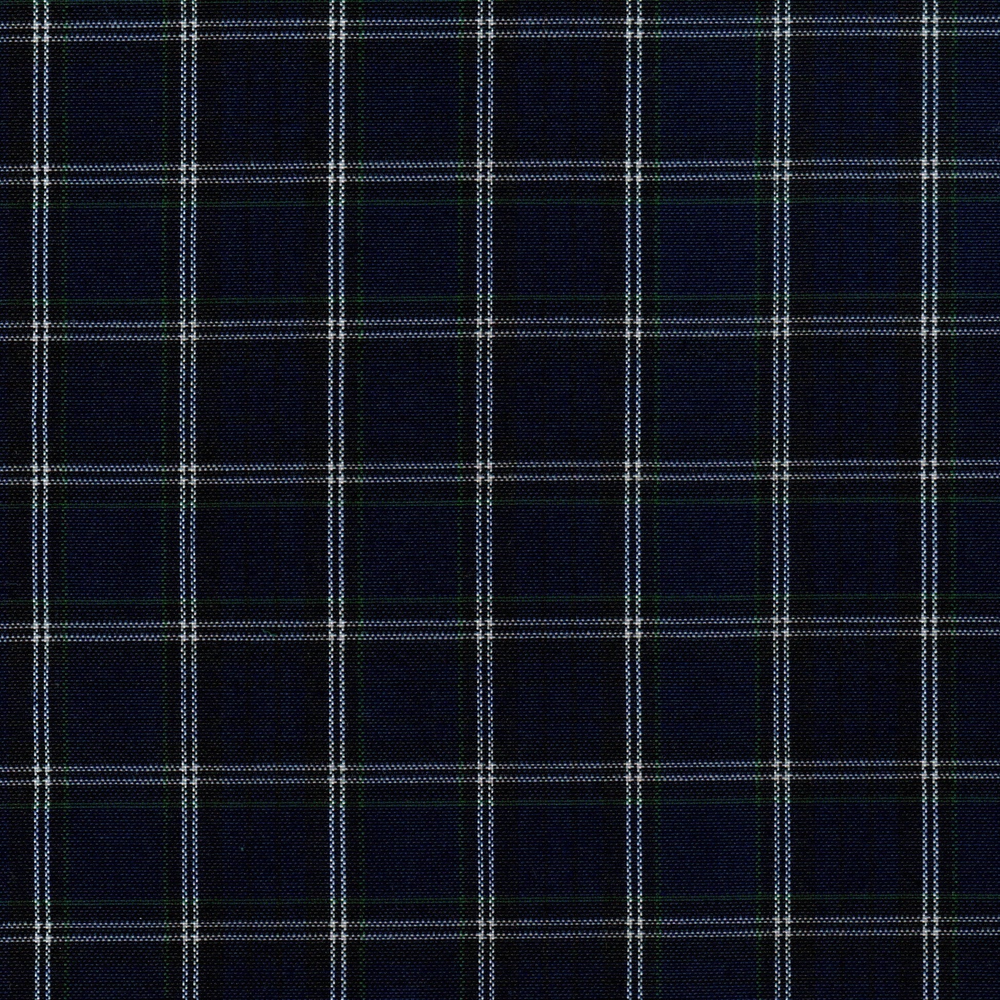 Tela 13002112 Dacron uniforme School Line, tejido a cuadros azul marino, blanco y verde para uniformes escolares e institucionales