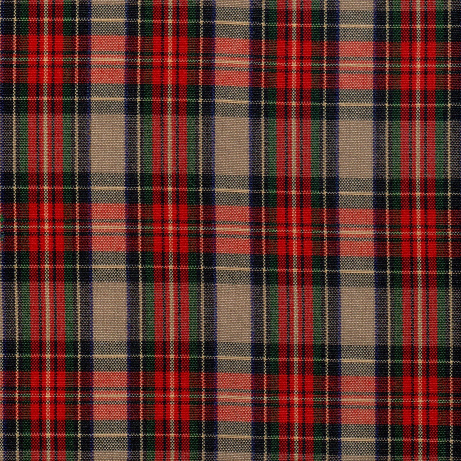 Tela SchoolLine 13002114, tartán a cuadros rojo, verde y azul; tela para uniformes escolares e institucionales.