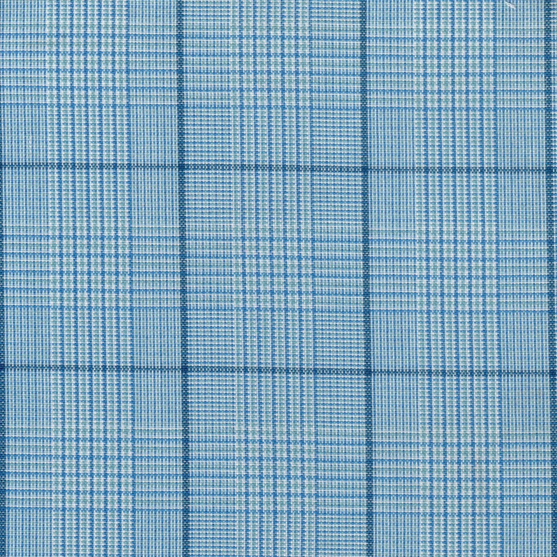 Tela 13002115 Dacron SchoolLine azul a cuadros; tela poliéster para uniformes escolares e institucionales.