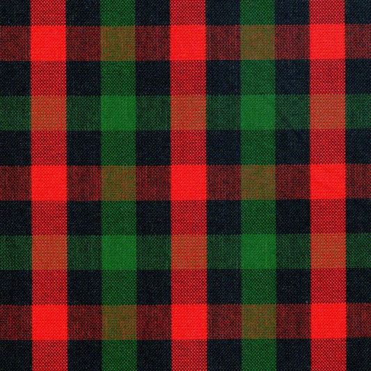 Tela a cuadros rojo y verde Dacron de SchoolLine para uniformes escolares e institucionales.