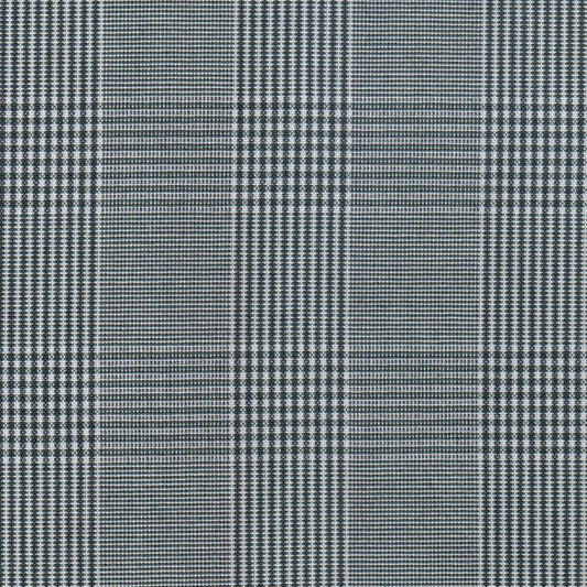 Tela 13002134 Dacron SchoolLine: tela gris y negra con patrón a cuadros, ideal para uniformes escolares e institucionales.