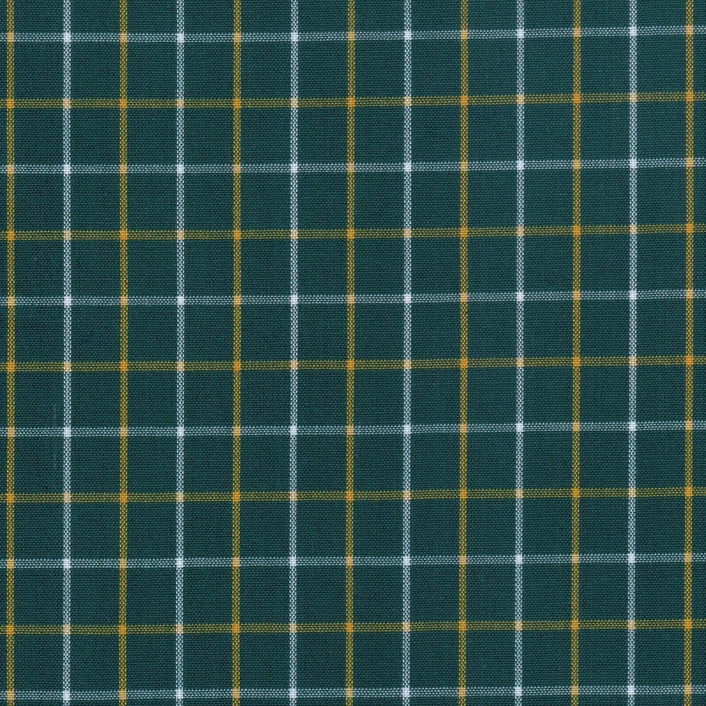 Tela Dacron 13002166 SchoolLine: tela a cuadros verde oscuro, blanco y mostaza para uniformes escolares e institucionales