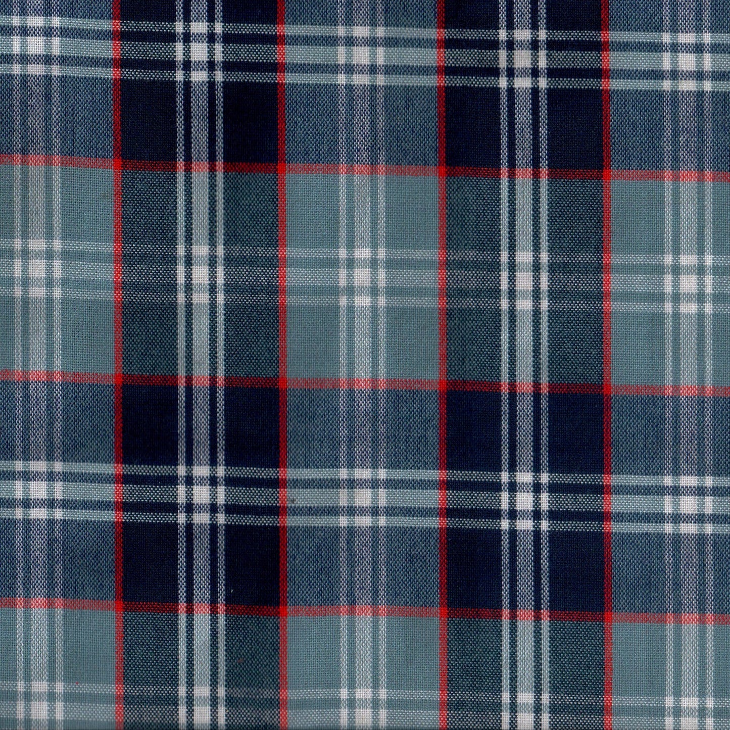 Tela Dacron SchoolLine a cuadros azul gris rojo, tejido tartán, ideal para uniformes escolares e institucionales